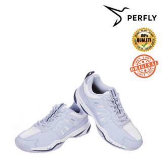 รองเท้าแบดมินตันสำหรับผู้หญิง รุ่น BS 590 MAX COMFORT (สีฟ้า/เทา) PERFLY