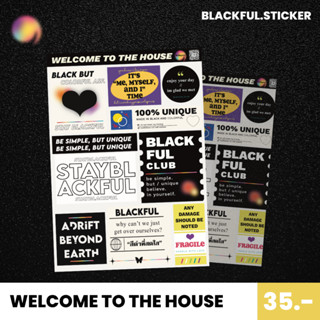 สติ๊กเกอร์ไดคัท WELCOME สติกเกอร์ขนาด A6 ตกแต่ง COOL STICKER  ♥ / BLACKFUL.STICKER ;