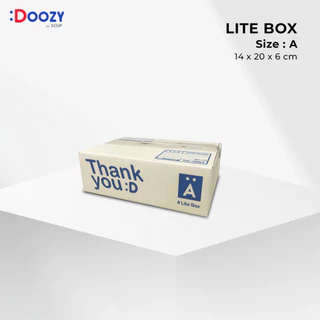 Lite Box กล่องไปรษณีย์ ขนาด A (14x20x6 ซม.) แพ็ค 20 ใบ กล่องพัสดุ กล่องฝาชน Doozy Pack