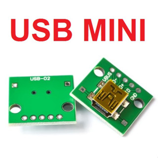 USB Mini female header to DIP 4p straight plug adapter board pcb converter pinboard 2.54mm.