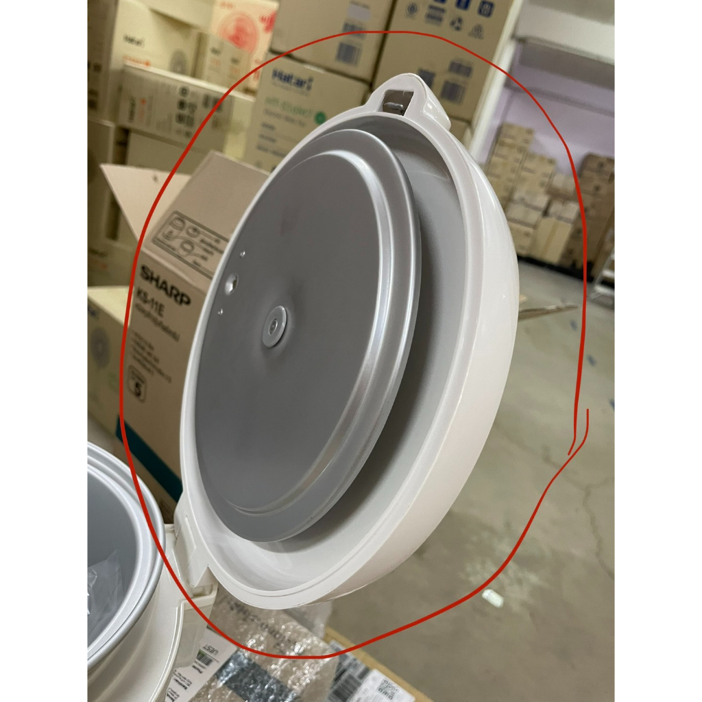 ฝาหม้อหุงข้าวพร้อมใช้งานสำหรับหม้ออุ่นทิพย์ ยี่ห้อ ชาร์ป รุ่น KS-11E, KS-11ET /  KS -19E  KS-19ET (ถ