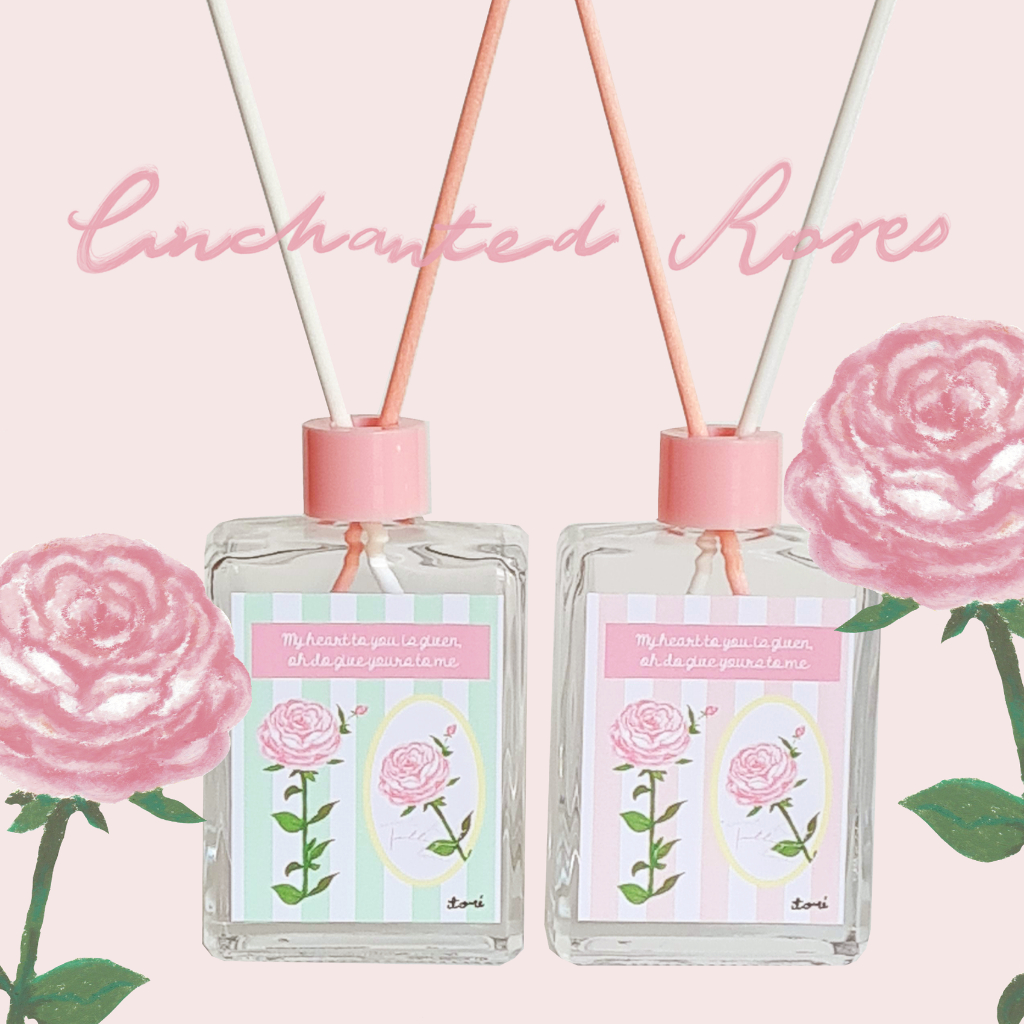 TORIAROMA |  รุ่น Stripe Enchanted Rose🌹น้ำหอมในบ้านสุดละมุนใจ สุดคิ๊วท์ ขนาด 55ml.