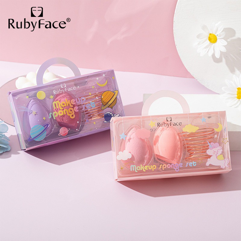ฟองน้ำแต่งหน้า 4 ชิ้น พร้อมกล่องเก็บ/ ฟองน้ำไข่/ ฟองน้ำเกลี่ยรองพื้น/ พัฟ/ ฟองน้ำแต่งหน้ารูปไข่/ เกลี่ยง่าย/ นิ่มใช้ดี