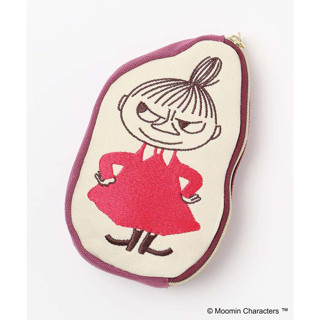 กระเป๋า Moomin Die-Cut Pouch จากญี่ปุ่น ลาย Little My ด้านหน้าเป็นแบบปักสวย ขนาด 16 x 10.5 x 2.5 ซม.