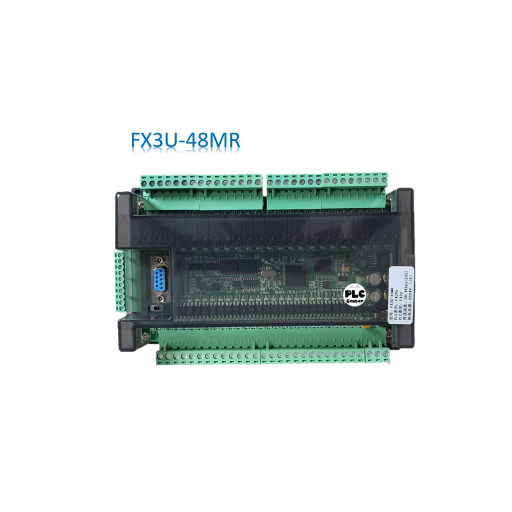PLC BOARD FX3U-48MR, DC 24V Industrial Control Board PLC Programmable Logic Relay Output