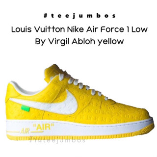 รองเท้า Louis Vuitton Nike Air Force 1 Low By Virgil Abloh yellow  🌵🌈🔥 สินค้าพร้อมกล่อง