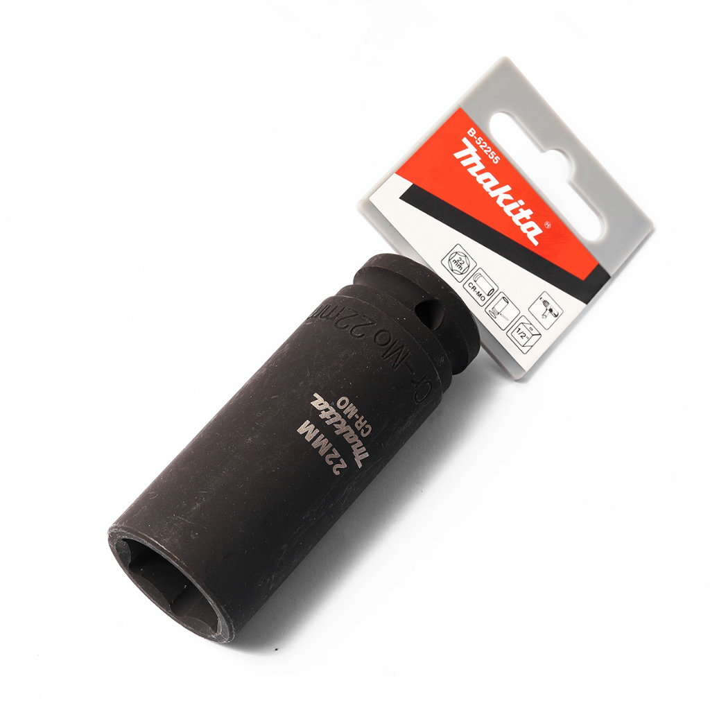 MAKITA มากีต้า MPB-52255 ลูกบล๊อกลมยาว แกน 1/2" 22X81MM IMPACT SOCKET 1/2" 22X81MM Code B-52255