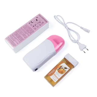 Foreverlily 3in1ชุดเครื่องแว็กซ์แบบพกพาเครื่องทำความร้อนแว็กซ์แบบใช้มือถือ Salon Soft wax ชุดกำจัดขนWax Heater Removal Hair Beauty Tools