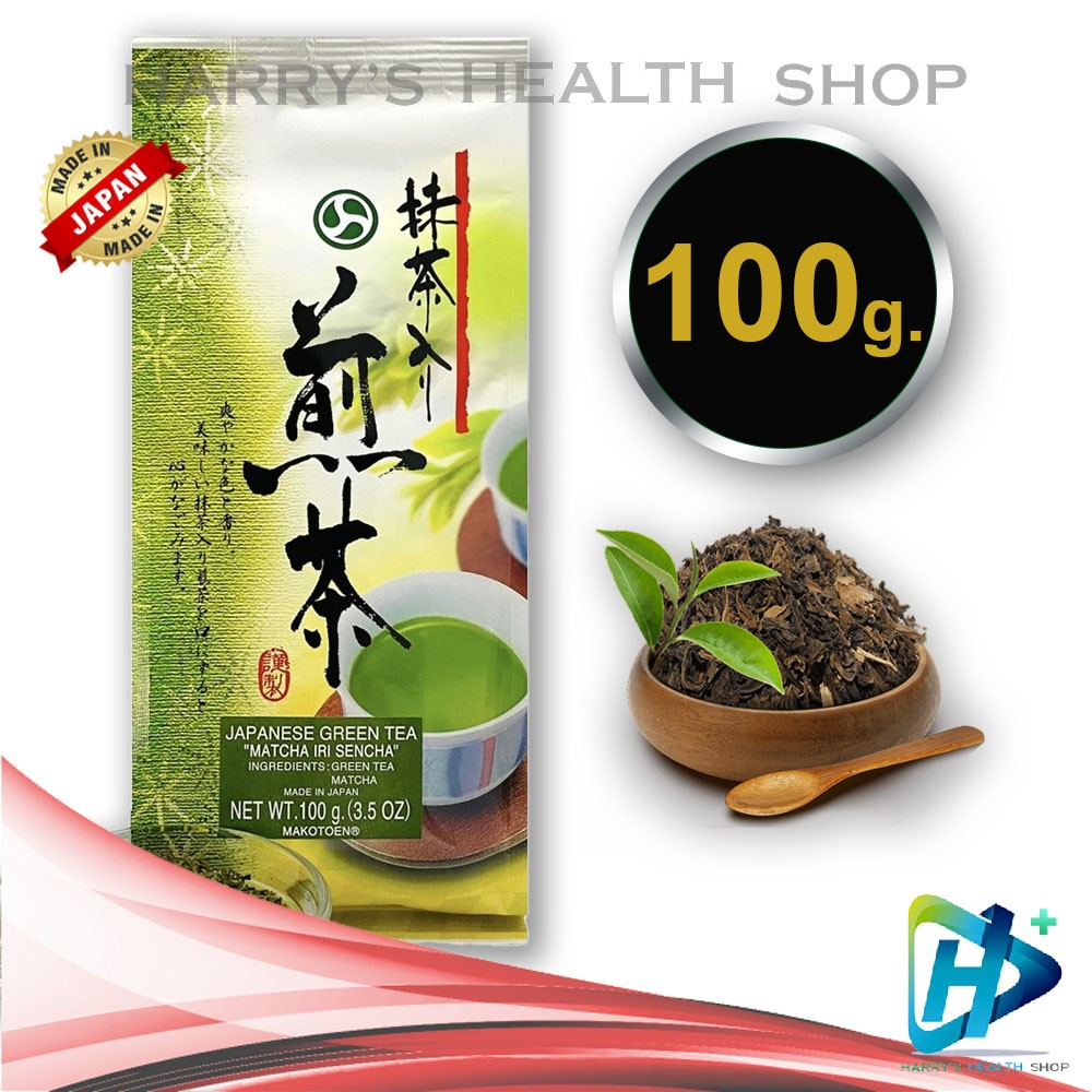 มาโกโตะ-เอ็น มัชชะ อิริ เซนชา 100 กรัม Makoto-en Matcha Iri Sencha Japanese Green tea 100 g