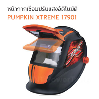 PUMPKIN หน้ากากเชื่อมปรับแสงอัตโนมัติ Xtreme (17901)  วัสดุผลิตจาก PP และ ADF เซ็นเซอร์อาร์ค 2 จุด มีความไวสูง B B