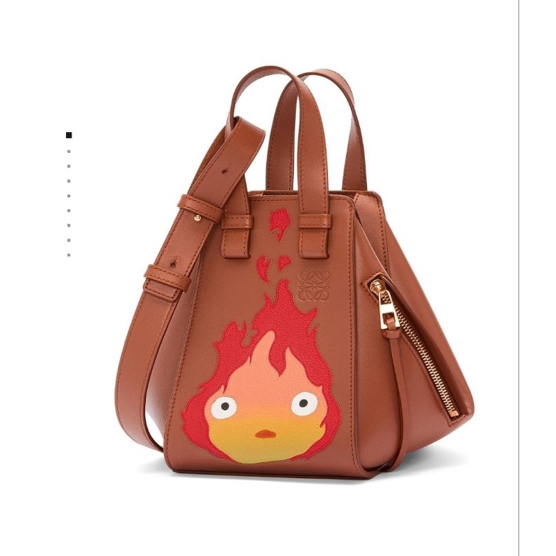 LOEWE × Howl's moving castle #LOEWEhowls Calcifer Hammock compack bag in satin calfskin Studio Ghibli