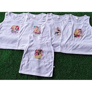 เสื้อกล้ามเด็กหญิง เสื้อซับใน 1แพ็ค5 ตัว น้อง 2 ปี-10 ปี พร้อมส่ง เสื้อกล้ามยาวเด็กหญิง ลายการ์ตูน 5ตัว
