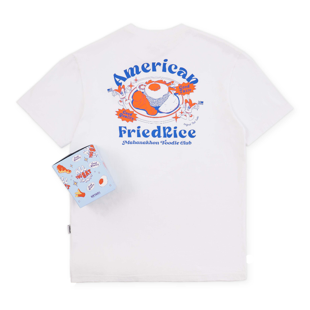 MAHANAKHON FOODIE CLUN AMERICAN FRIED RICE T-SHIRT WHITE