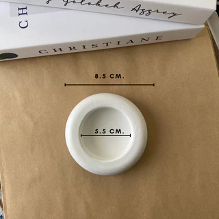 Round candle holders ⚪️🕯️🪔เชิงเทียนปูน ทรงกลมใส่เทียนก้อน สุดมินิมอล พรอพถ่ายรูป พรอพแต่งห้อง