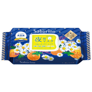 Saborino　สำหรับกลางคืน　แพ็คใบหน้า　「お疲れさマスク（Otukaresa Mask）」กลิ่นส้มคาโมมายล์（1box　28 sheets）