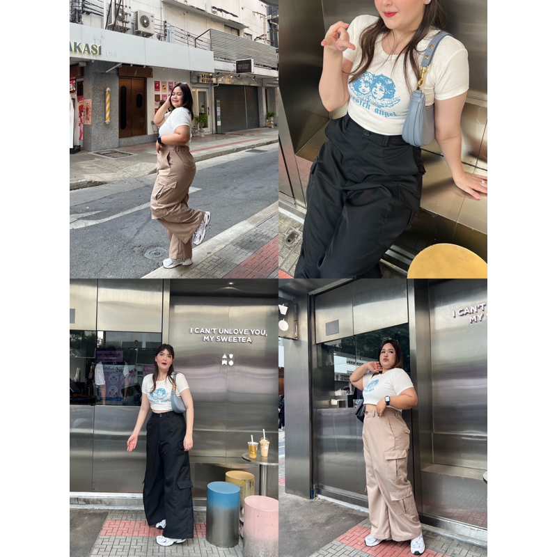 #พรีออเดอร์ #สีดำ #CargoPants #กางเกงคาโก้ #กางเกงแฟชั่น