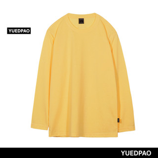 Yuedpao ยอดขาย No.1 รับประกันไม่ย้วย 2 ปี ผ้านุ่ม ยับยาก ไม่ต้องรีด เสื้อยืดเปล่า เสื้อยืดสีพื้น เสื้อยืดแขนยาว สี Honey