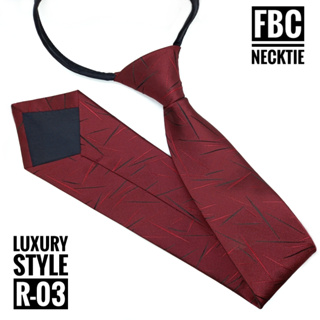 R-03 เนคไทแบบซิป ไม่ต้องผูก Men Zipper Tie Lazy Ties Fashion (FBC BRAND)ทันสมัย เรียบหรู มีสไตล์