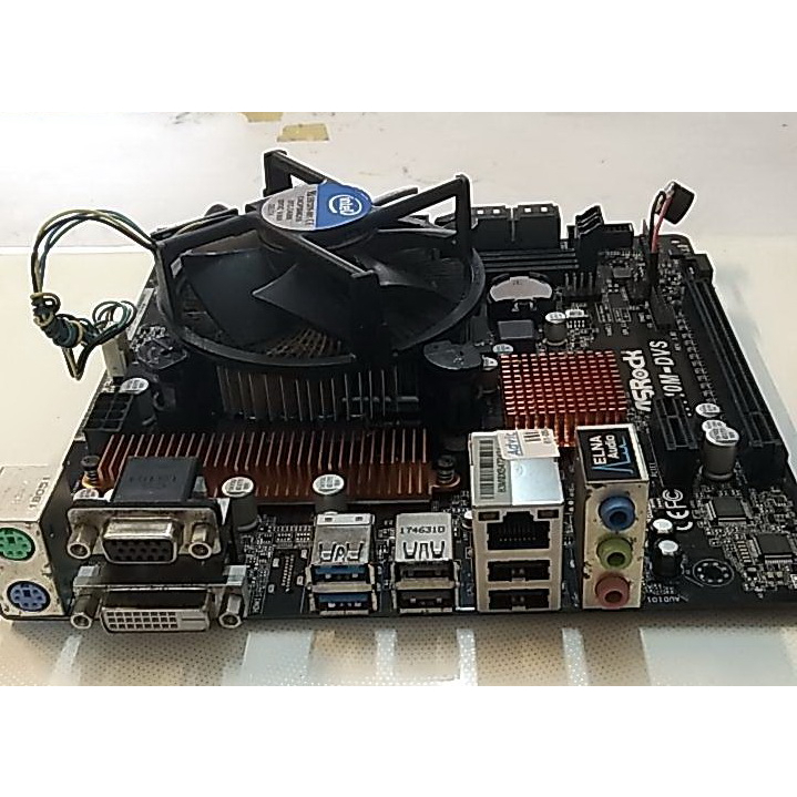 mainboard 1151 asrock h110m-dvs+cpu intel pentium G4620 (GEN6)