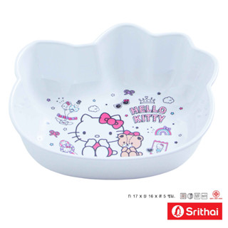 Srithai Melamine ชามหน้าคิตตี้ เมลามีน ลาย Kitty dream B 6237-7 ขนาด 7 นิ้ว