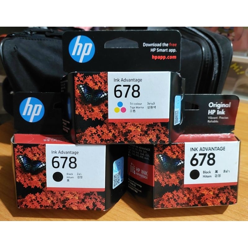 ตลับหมึกพิมหมึกอิ้งเจ็ท HP 678 Black ดำ+HP678CLสี #สินค้าได้ตามภาพ