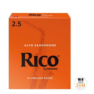 Rico ลิ้นอัลโต แซกโซโฟน กล่องส้ม Alto saxophone reeds orange box NO.2.5 (กล่องละ 10 อัน)