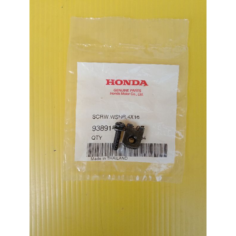 938910401607/64521-MN5000/สกรูแหวน4X16มิล+น๊อตคลิป4มิลยึดฝาครอบแฮนด์เวฟและรุ่นอื่นๆ,จำนวน1คู่ อะไหล่