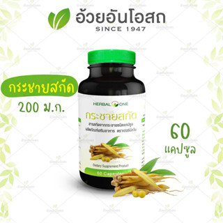 Finger Root Extract กระชายสกัด (กระชายขาวสกัด) อ้วยอันโอสถ / Herbal One 60 แคปซูล