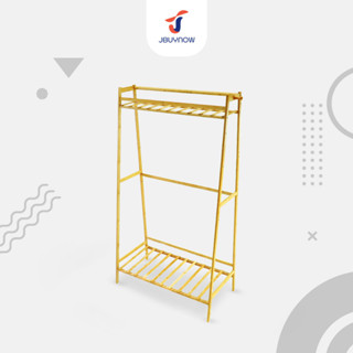 Clothes Rack ราวแขวนผ้าไม้ไผ่ พร้อมชั้นวางของ 39x180x40 cm ST06072