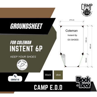 Ground Sheet for Coleman Instant 6P (Match Tent’s Shape)