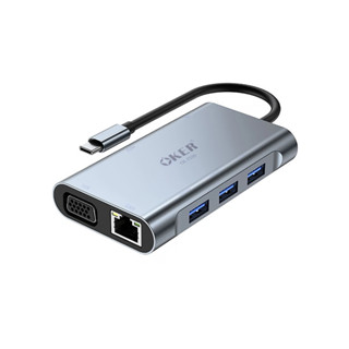 Oker ตัวแปลง USB-C 7 in 1 รุ่น OE-7110 มัลติพอร์ตฮับ เชื่อมต่อจำนวน 7ช่อง