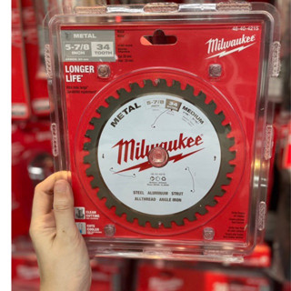 ใบเลื่อยวงเดือนตัดเหล็ก Milwaukee ขนาด 5-7/8" 34T รหัส 48-40-4215