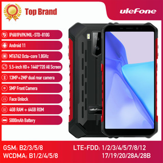 Ulefone Armor X9 Pro Rugged Smartphone Android 11 4GB 64GB 4G LTE 5000mAh Waterproof Mobile Phone Octa-core NFC IP68 Cel