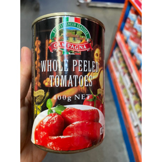 Whole Peeled Tomatoes ( Campagna Brand ) 400 G. มะเขือเทศ ปอกเปลือก ในน้ำมะเขือเทศ