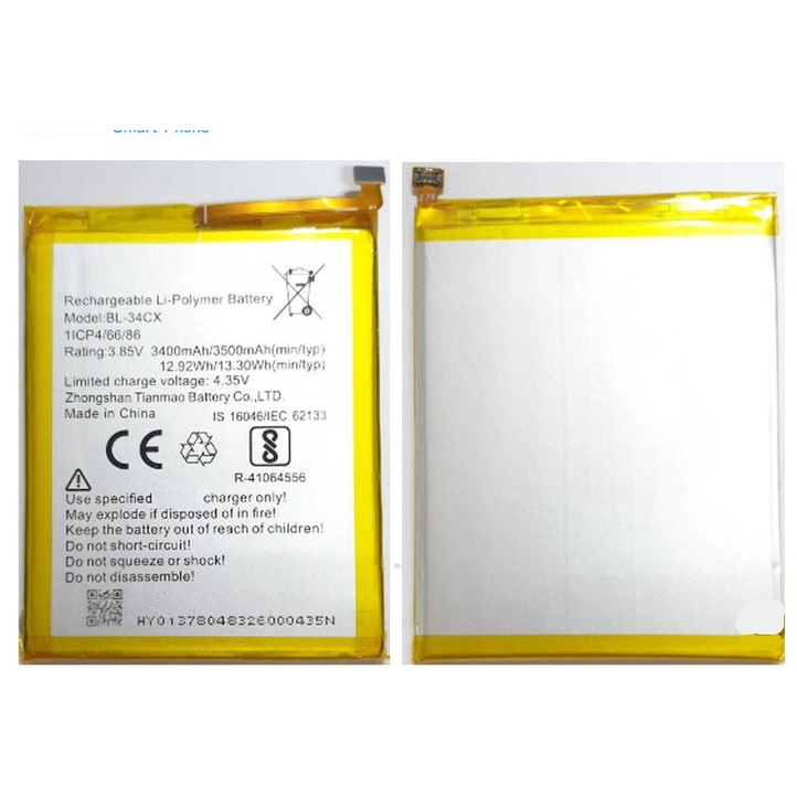 แบตเตอรี่ infinix Smart 3 Plus,X627(BL-34CX)