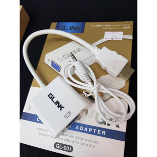 ส่งจากไทย สายแปลง HDMI to VGA Converter Adapter GLINK GL-001 ประกัน 1 ปี หัวแปลง ตัวแปลง GL001