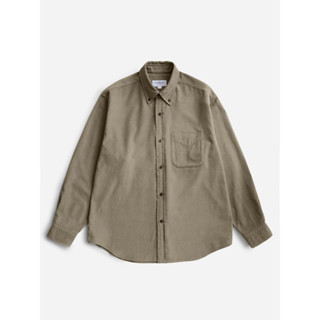 [JBB*] TAUPE CORDUROY OVERSIZED SHIRT เจบีบี เสื้อผ้าผู้ชาย เสื้อลำลองผู้ชาย เสื้อแขนยาว เสื้อลูกฟูก ผ้าคอตตอน