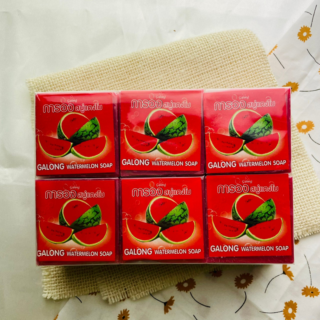 (ยกแพ็ค 12 ก้อน) 🍉สบู่ สบู่กาลอง Galong สบู่แตงโม