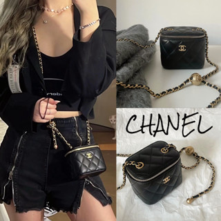 CHANEL ชาแนล ลูกโกลเด้น ลูกเล็ก โซ่ คลาสสิก กระเป๋าสะพายสี่เหลี่ยม กระเป๋าสะพายข้าง กระเป๋าสี่เหลี่ยม กล่องสี่เหลี่ยม