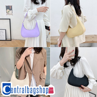 centralbagshop(C1731) กระเป๋าผ้าสะพายไหล่แฟชั่นสุดต๊าซสีพาสเทล