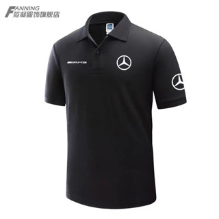 Mercedes-Benz AMG car personality LOGO clothes short-sleeved lapel Polo shirt casual loose