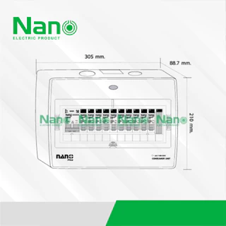 (ส่งไวมี มอก.) ตู้คอนซูมเมอร์ NANO Plus 11 ช่อง NANO NNP-CM NNP-CR Plus เมนธรรมดา MCB / เมนกันดูด RCBO 340/50/63A