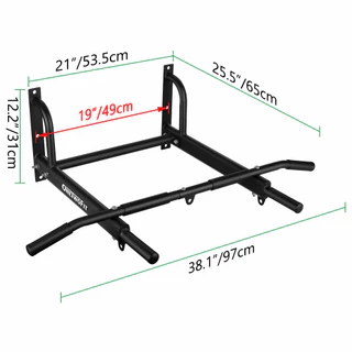 OneTwoFit บาร์โหนติดผนัง หรือกําแพง สำหรับติดถาวร Wall Pull Up Bar อุปกรณ์ฟิตเนส ยืดตัว บริหารหน้าท้อง บาร์ดึงข้อ และวิด
