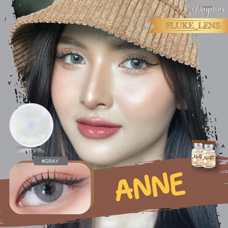คอนแทคเลนส์ (ขนาดมินิ) 💧 ซิลิโคน ไฮโดรเจล 💧 ใส่สบายทั้งวัน  Anne brown  ค่าน้ำ60% Mayalens Silicone Hydrogel From Korea - รูปที่ 5