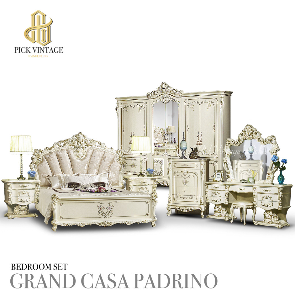 GRAND CASA PADRINO EXCLUSIVE BEDROOM SET ชุดห้องนอนหลุยส์ เกรดพรีเมี่ยม รุ่น “แกรนด์ คาซ่า พาดริโน”