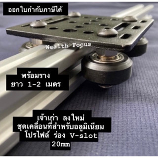 พร้อมรางยาว 2 เมตร Gantry Plate ชุดเคลื่อนที่สำหรับอลูมิเนียมโปรไฟล์ ลูกล้อ