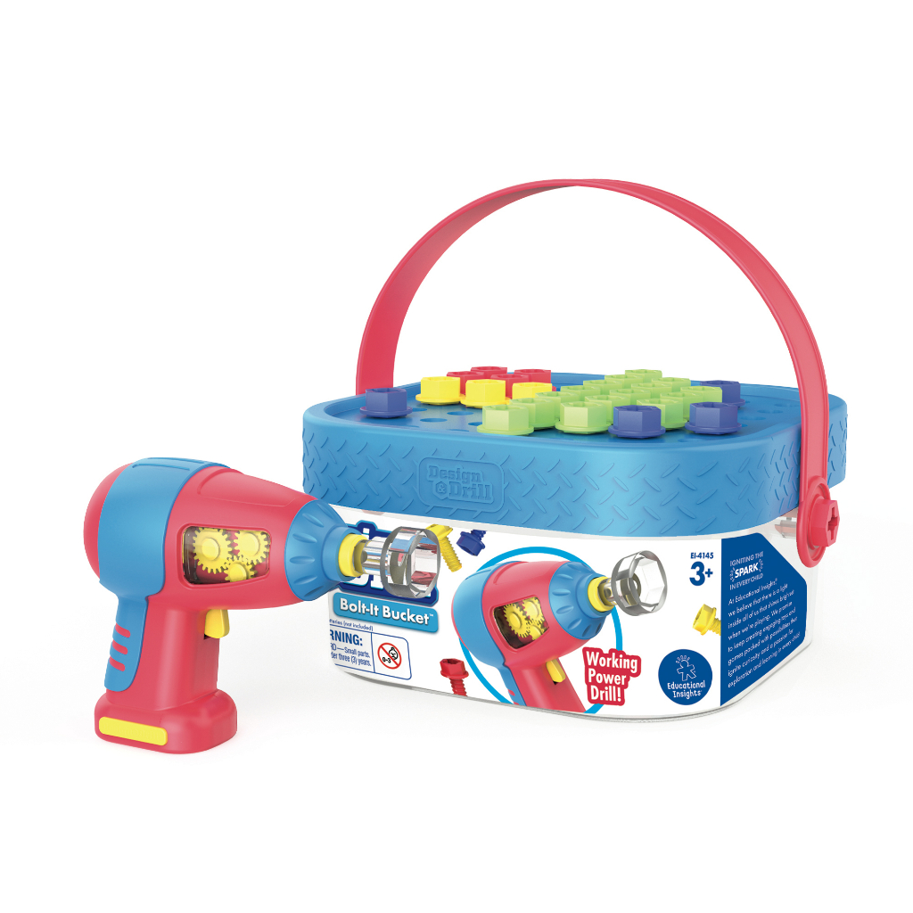 [3 ขวบ +] - Design & Drill® Bolt-It Bucket™- [จากแบรนด์ Educational Insights] [พร้อมส่ง!!]
