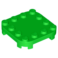 ชิ้นส่วนเลโก้ Lego Part Plate, Modified 4 x 4 with Rounded Corners and 4 Feet (66792) ราคา/ชิ้น