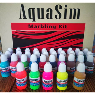 AquaSim​ marbling​ paint​ สีพร้อมใช้สำหรับงานศิลปะบนพื้นน้ำ​ สีmarbling งานศิลปะลายหินอ่อน สีต้องหยดลงบนน้ำเจล