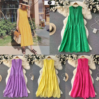 🌈🌿🌼🌺🌸🧡💖🇰🇷Lace Sleeveless Maxi Dress